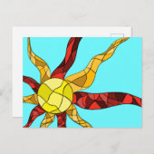 カラフル日 ポストカード (正面/裏面)