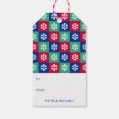 カラフル明るいメリークリスマスの贈り物ラベル ギフトタグ (裏面)