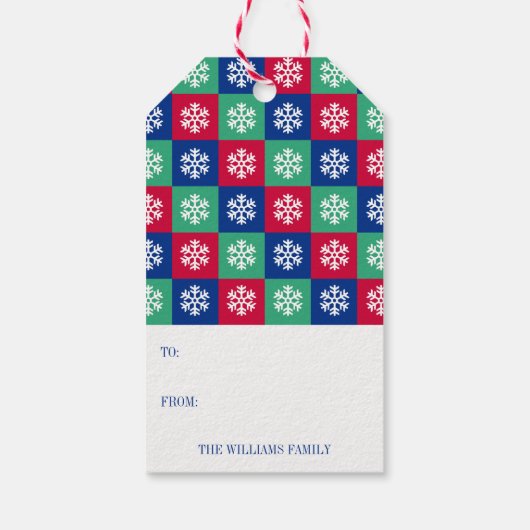 カラフル明るいメリークリスマスの贈り物ラベル ギフトタグ (裏面)