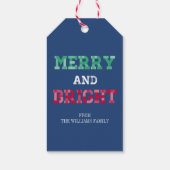 カラフル明るいメリークリスマスの贈り物ラベル ギフトタグ (裏面)