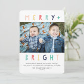 カラフル明るモダンい写真 シーズンカード (スタンド正面)