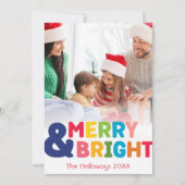 カラフル明メリーるい完全な垂直写真 シーズンカード (正面)