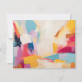 カラフル明モダンるい抽象芸術縁ど ノートカード (裏面)