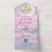 カラフル星と月結婚の オールインワン招待状 (内側)