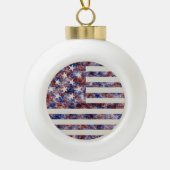 カラフル星条旗 セラミックボールオーナメント (正面)