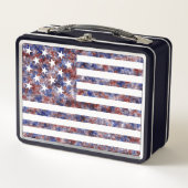 カラフル星条旗 メタルランチボックス (正面)