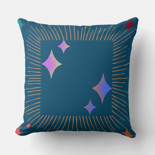カラフル星 クッション (正面)