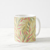 カラフル春の紅葉パターン コーヒーマグカップ (正面右)