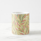 カラフル春の紅葉パターン コーヒーマグカップ (中央)