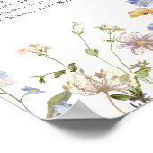 カラフル春の結婚座席表 ポスター (角)