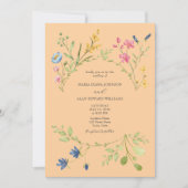 カラフル春の結婚式招待状 招待状 (正面)