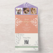 カラフル春の結婚式 オールインワン招待状 (内側)