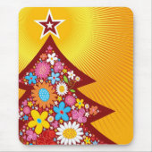 カラフル春の花お洒落ツリー マウスパッド (正面)