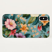 カラフル春の花かわいいおもしろい花柄 Case-Mate iPhoneケース (裏面(横))