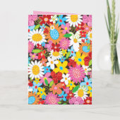 カラフル春の花ガーデンカスタムカード カード (裏面)