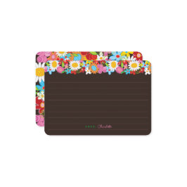 カラフル春の花ガーデンシモダンック結婚ス サンキューカード