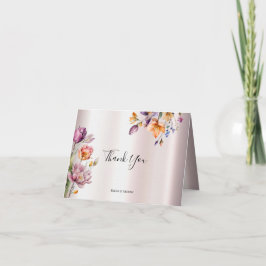 カラフル春の花サンキューカード サンキューカード