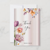 カラフル春の花サンキューカード サンキューカード (正面)