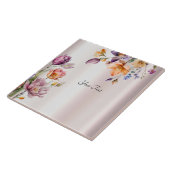 カラフル春の花セラミックタイル タイル (側面)