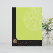 カラフル春の花ツポップ・アートのリー&シお洒落ック レターヘッド (スタンド正面)