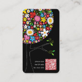 カラフル春の花ツポップ・アートのリー&シお洒落ック 名刺 (裏面)