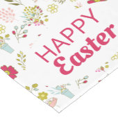 カラフル春の花ハッピーイースター ショートテーブルランナー (コーナー)
