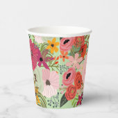 カラフル春の花ハロー春パーソナライズされた 紙コップ (右)