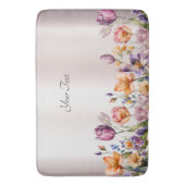 カラフル春の花バスマット バスマット (正面縦)