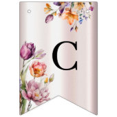 カラフル春の花バンティング国旗 バンティングフラッグ (第1の旗)