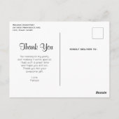 カラフル春の花パターンありがとう ポストカード (裏面)