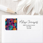 カラフル春の花パターンアドレス ラベル (インサイチュ)