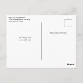 カラフル春の花パターン誕生日招待状 ポストカード (裏面)