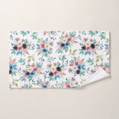 カラフル春の花パターン バスタオルセット (ハンドタオル)