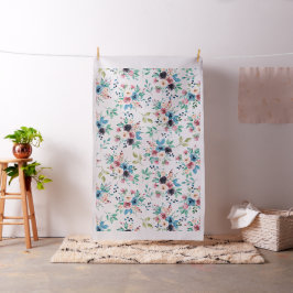 カラフル春の花パターン ファブリック