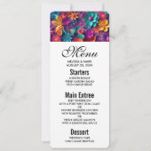 カラフル春の花パターン 招待状 (正面)