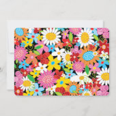 カラフル春の花フォトガール10誕生日 招待状 (裏面)