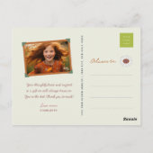 カラフル春の花ポップ・アートのツリーガーリーありがとう ポストカード (裏面)