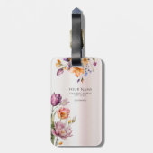 カラフル春の花ラゲッジタグ ラゲッジタグ (裏面縦)