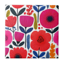 カラフル春の花水彩保保