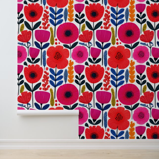 カラフル春の花水彩画ボヘミアン 壁紙 (アプリケーション)