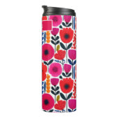 カラフル春の花水色BOHO名 タンブラー (回転右)