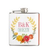 カラフル春の花結婚リース フラスク (正面)