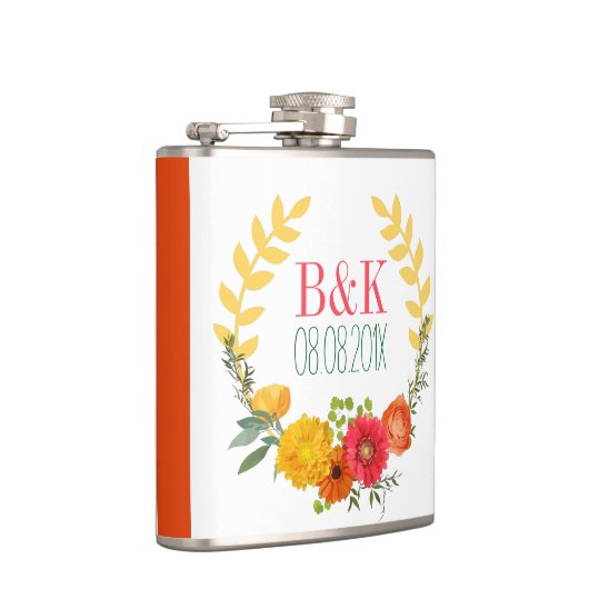 カラフル春の花結婚リース フラスク (右)