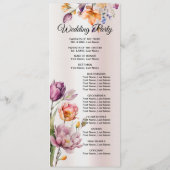 カラフル春の花結婚式 プログラム (裏面)