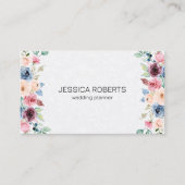 カラフル春の花縁どミニ名刺 名刺 (正面)
