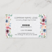 カラフル春の花縁どミニ名刺 名刺 (裏面)