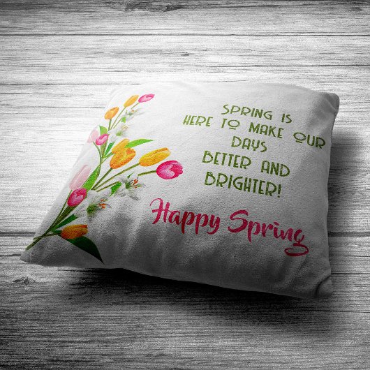 カラフル春の花装飾用クッション クッション