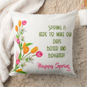 カラフル春の花装飾用クッション クッション (ブランケット)