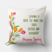カラフル春の花装飾用クッション クッション (正面)