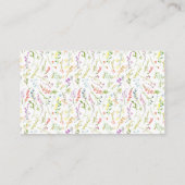 カラフル春の花野サンキューカード エンクロージャーカード (裏面)